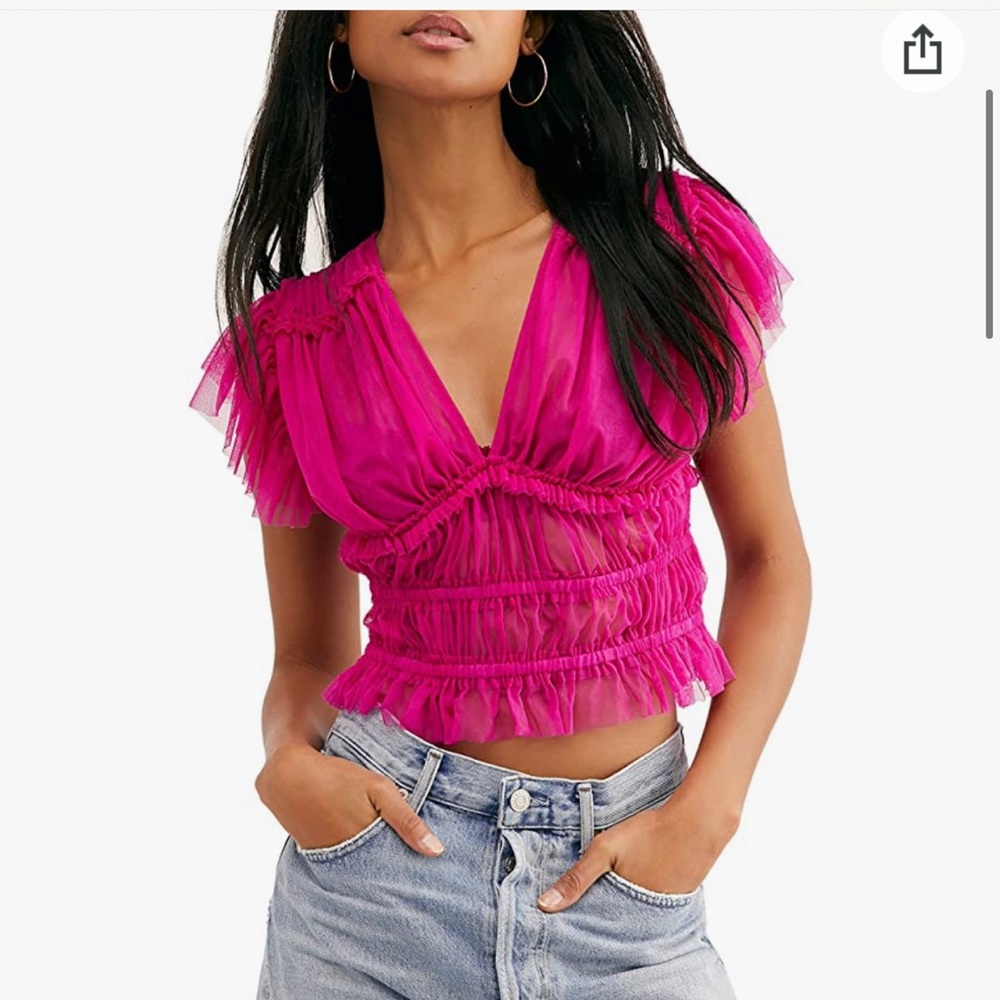 Free people making me smile top Absolutely beautiful magenta